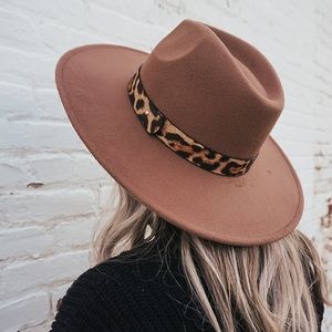 Taupe Leopard Rancher Hat
